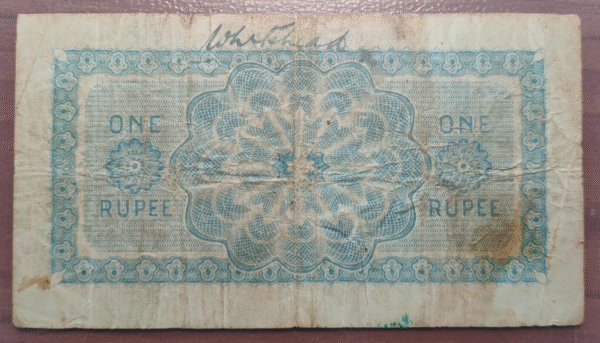 CEYLON CEILAN SRI LANKA 1 RUPEE 1 RUPIA 02/10/1939 P 16c BC+/MBC - Imagen 2