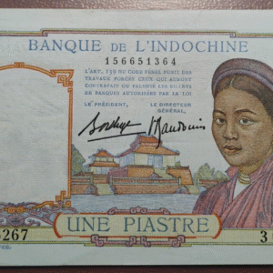 VIETNAM FRENCH INDOCHINA 1 PIASTRE 1932-1949 P 54 EBC/EBC+