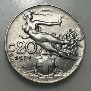 ITALIA REINO VITTORIO EMANUELE III 20 CENTESIMI 1921 EBC