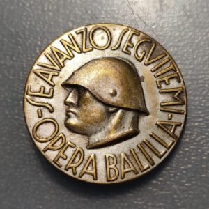 MEDALLA DISTINTIVO BADGE ITALIA OPERA BALILLA 37mm