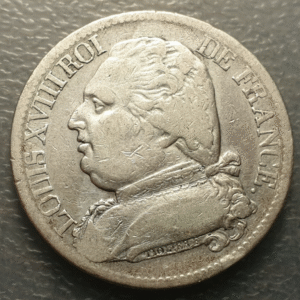 FRANCIA FRANCE LUIS XVIII LOUIS XVIII 5 FRANCOS 5 FRANCS 1814 M TOULOUSE BC+/MBC