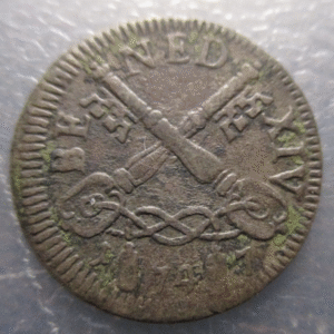 EST. PAPALES PONTIFICIO VATICANO BENEDICTO XIV ROMA MURAIOLA DE 4 BAIOCCHI 1747