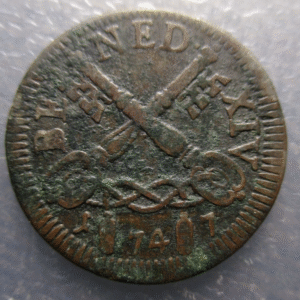 EST. PAPALES PONTIFICIO -VATICANO BENEDICTO XIV ROMA MURAIOLA DE 4 BAIOCCHI 1747