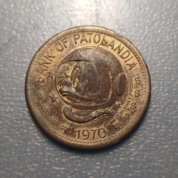 MEDALLA WALT DISNEY BANK OF PATOLANDIA 1970 TIO GILITO SCROOGE 32mm