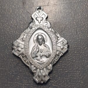 MEDALLA RELIGIOSA SANTA LUCIA CORAZON DE JESUS 49x36mm