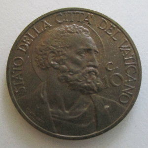 VATICANO PIO XII 10 CENTESIMI 1936 ANNO I