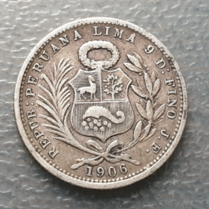 PERU LIMA 1/5 SOL 1906 JF MBC-