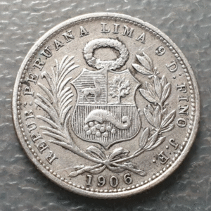 PERU LIMA 1/5 SOL 1906 JF MBC
