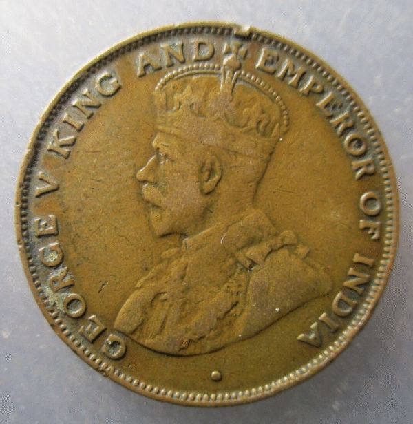 CHINA HONG KONG GEORGE V  1 CENT 1923 BC+ - Imagen 2