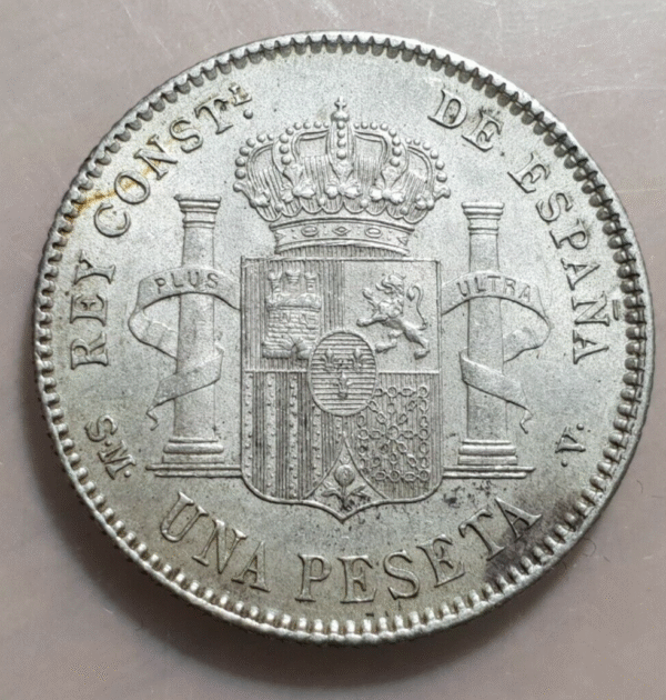 ESPAÑA ALFONSO XIII 1 PESETA 1903 (19-03) EBC+/SC- - Imagen 2