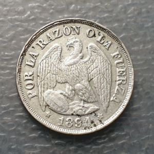 CHILE SANTIAGO 1 DECIMO 1894 MBC