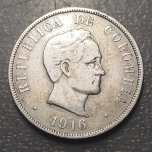 COLOMBIA 50 CENTAVOS 1916
