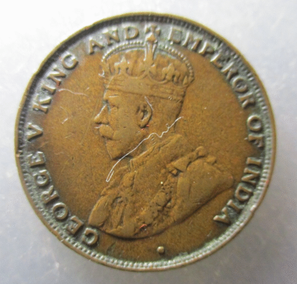 CHINA HONG KONG GEORGE V  1 CENT 1925 MBC- - Imagen 2
