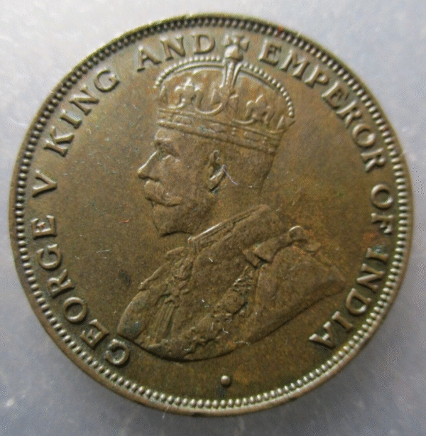 CHINA HONG KONG GEORGE V  1 CENT 1926 EBC - Imagen 2