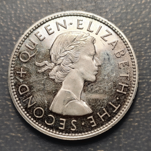 NEW ZEALAND ELIZABETH II 1/2 CROWN 1965 PROOF LIRE EBC+