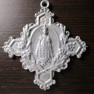 MEDALLA RELIGIOSA CRUZ NIÑO JESUS - ALUMINIO
