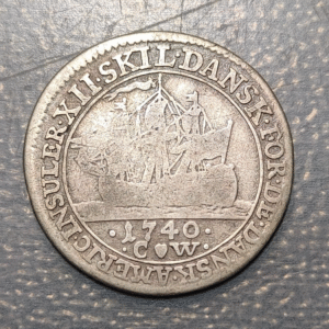 DANISH WEST INDIES 12 SKILLING DANSK 1740 C W
