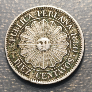 PERU 10 CENTAVOS 1880