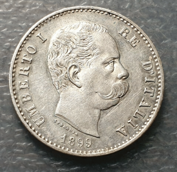 ITALIA REINO UMBERTO I 1 LIRA 1899 R EBC/EBC+