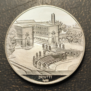 ITALY REPUBLIC 40 YEARS OF SPORT ITALIAN OLYMPIC COMMITEE SILVER MEDAL 1986 34mm