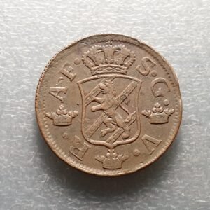 SWEDEN ADOLF FREDERICK 2 ORE 1762 KM-461 HIGH GRADE