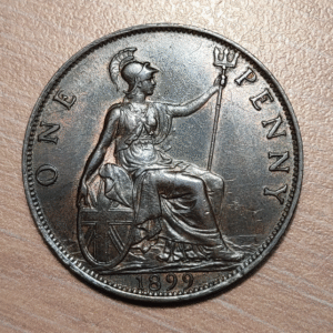 GREAT BRITAIN GRAN BRETAÑA VICTORIA 1 PENNY 1899 EBC/EBC+