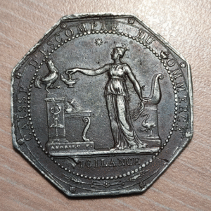 FRANCIA FRANCE REVOLUCION NAPOLEON MEDALLA JETON CAISSE D'ESCOMPTE COMMERCE 1797