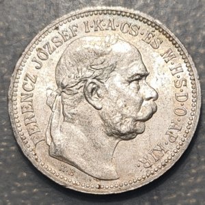 HUNGARY HUNGRIA FRANZ JOSEPH I 1 KORONA 1915 KB SC UNC