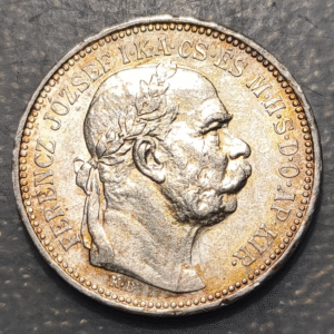 HUNGARY HUNGRIA FRANZ JOSEPH I 1 KORONA 1915 KB EBC+ PATINA BONITA