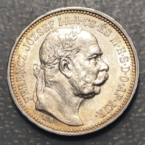 HUNGARY HUNGRIA FRANZ JOSEPH I 1 KORONA 1915 KB EBC+ PATINA BONITA