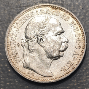 HUNGARY HUNGRIA FRANZ JOSEPH I 1 KORONA 1915 KB EBC/EBC+ PATINA BONITA