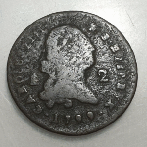 SEGOVIA CARLOS IV 2 MARAVEDIS 1799 BC