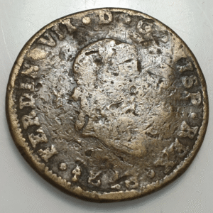 FALSA DE EPOCA ESPAÑA FERNANDO VII SEGOVIA 8 MARAVEDIS 1818 FALSA DE EPOCA LATON