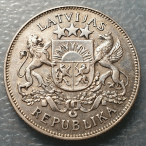 LETONIA LATVIA 2 LATI 1925 MBC/MBC+