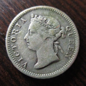 CHINA HONG KONG VICTORIA 5 CENTS 1900 PLATA MBC