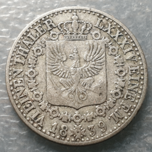 ALEMANIA PRUSIA PRUSSIA FRIEDRICH WILHELM III 1/6 TALER 1/6 THALER 1839 A MBC