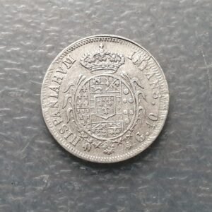 DOS SICILIAS NAPOLES FERDINANDO I INFANTE ESPAÑA CARLINO 10 GRANA 1818 BC+/MBC-