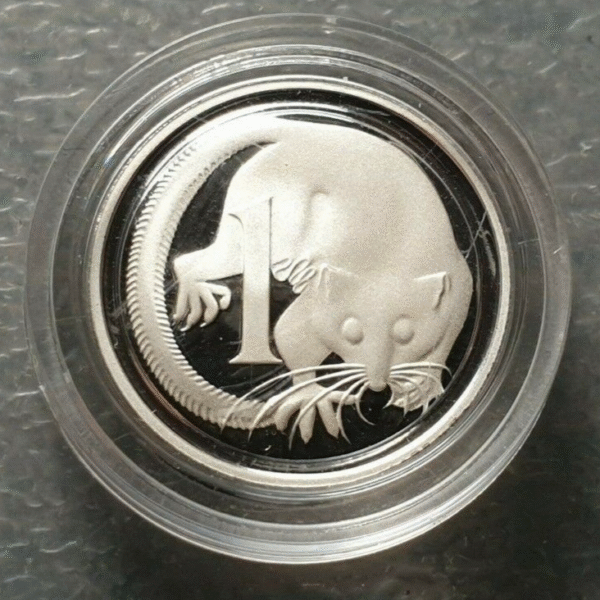 AUSTRALIA 1 CENT 1991 P-78a SILVER PROOF