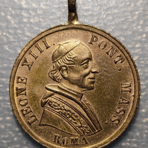 MEDALLA RELIGIOSA - ROMA - PAPA LEON XIII / SAN PEDRO Y PABLO