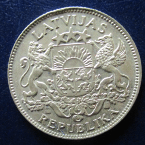 LATVIA LETONIA 1 LATS 1924