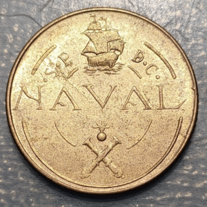ESPAÑA ENSAYO PRUEBA MAQUINAS DE ACUNAR 1 PESETA 1948 SC UNC NAVAL