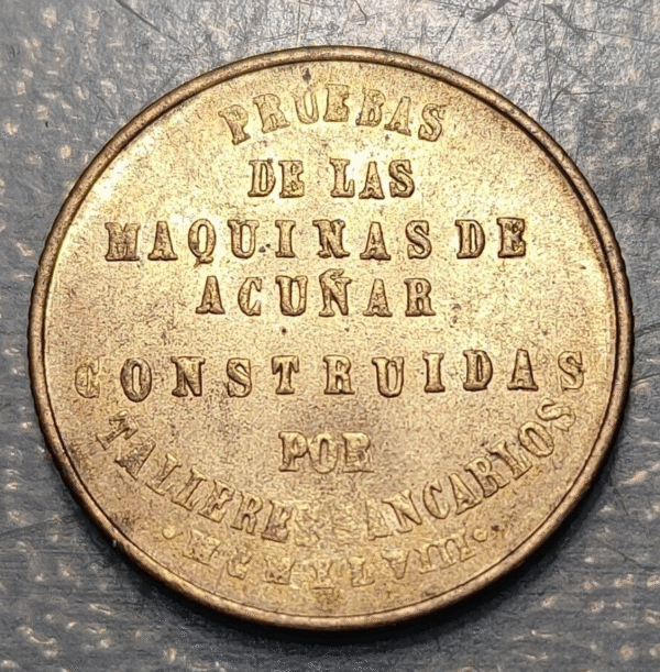 ESPAÑA ENSAYO PRUEBA MAQUINAS DE ACUNAR 1 PESETA 1948 SC UNC NAVAL - Imagen 2