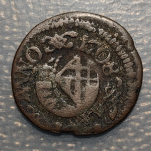 ESPAÑA BARCELONA CARLOS III PRETENDIENTE ARDIT 1708