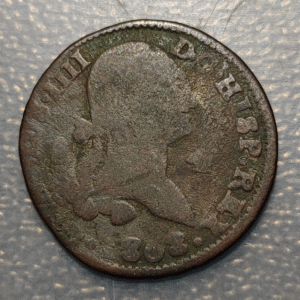 ESPAÑA SEGOVIA CARLOS IV 4 MARAVEDIS 1808