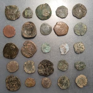 ESPAÑA SPAIN LOTE 25 MONEDAS SIGLO XVI-XVII