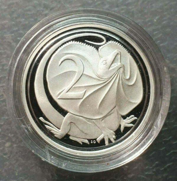 AUSTRALIA 2 CENTS 1991 P-75a SILVER PROOF