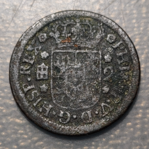 ESPAÑA SEGOVIA FELIPE V 2 MARAVEDIS 1745