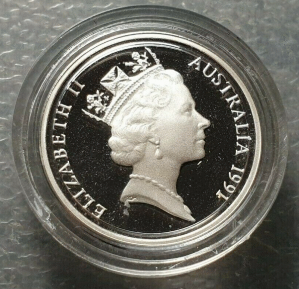 AUSTRALIA 2 CENTS 1991 P-75a SILVER PROOF - Imagen 2