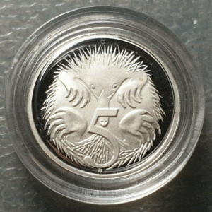 AUSTRALIA 5 CENTS 1991 P-80a SILVER PROOF