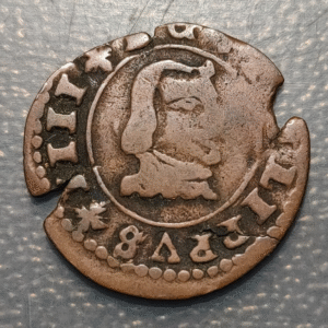 FALSA DE EPOCA ESPAÑA GRANADA FELIPE IV 16 MARAVEDIS 1662 FALSA DE EPOCA